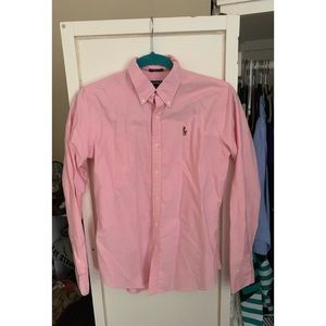 Size 6 Ralph Lauren Sport button down salmon shirt